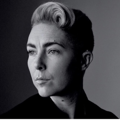 Black and white image of Meg Day